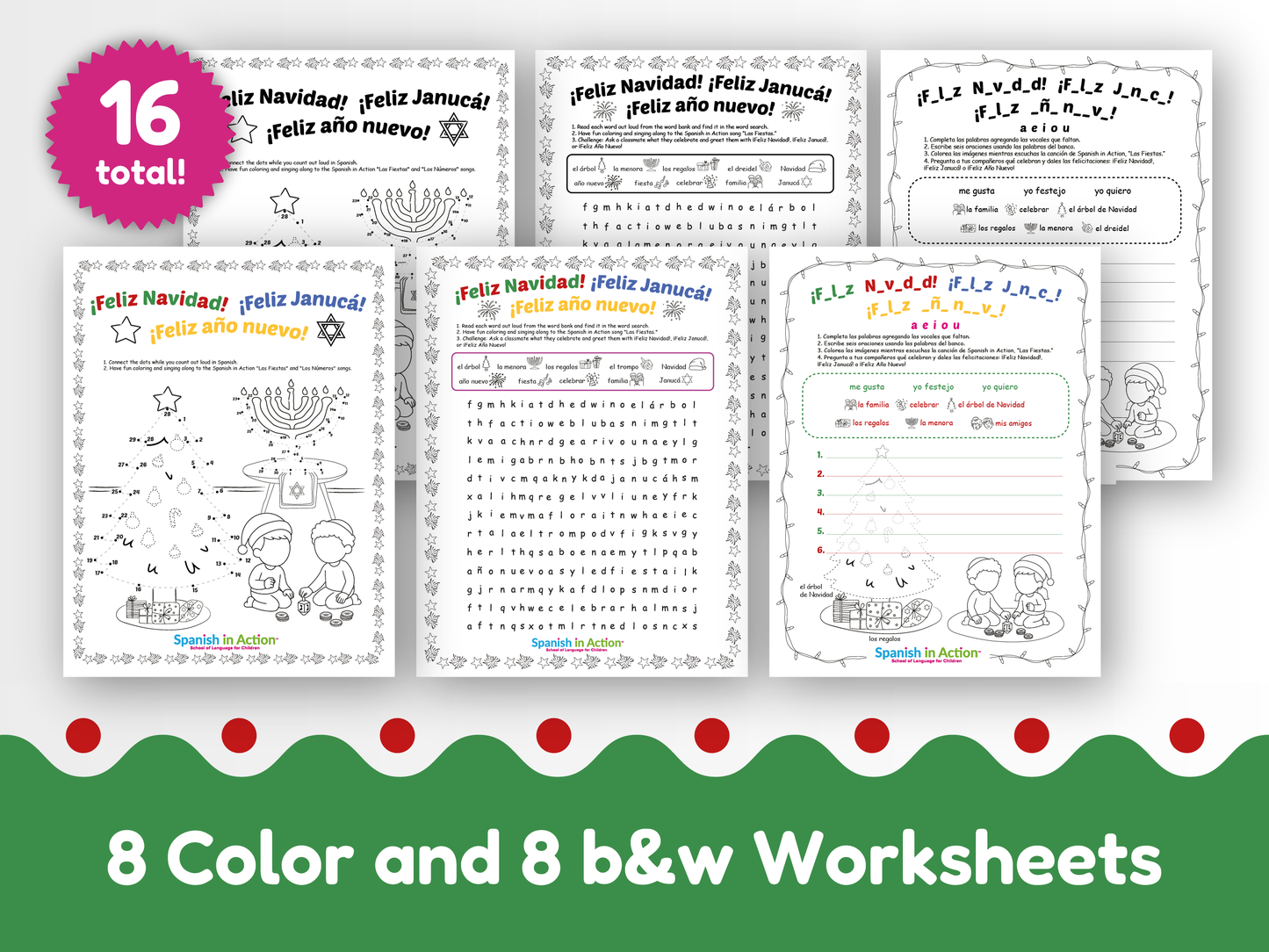 Spanish in Action Bundle: The Holidays (Las Fiestas) in Spanish for Kids