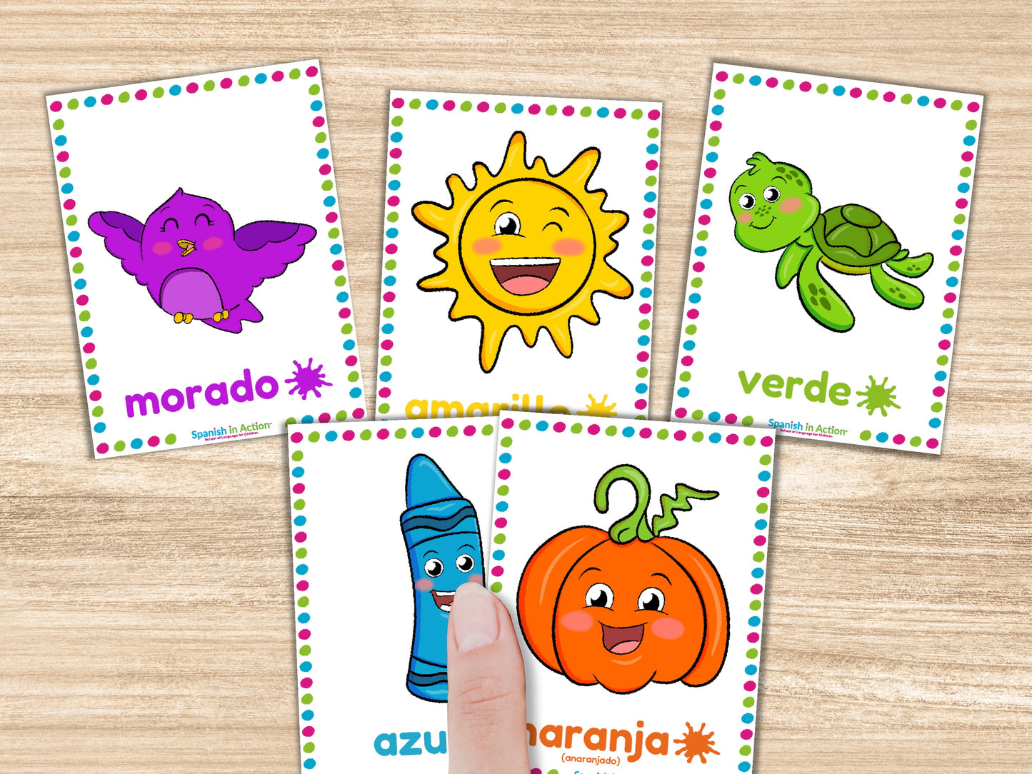 The Colors (Los Colores) in Spanish for Kids Flashcards
