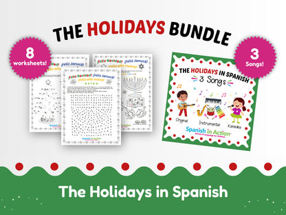 Spanish in Action Bundle: The Holidays (Las Fiestas) in Spanish for Kids