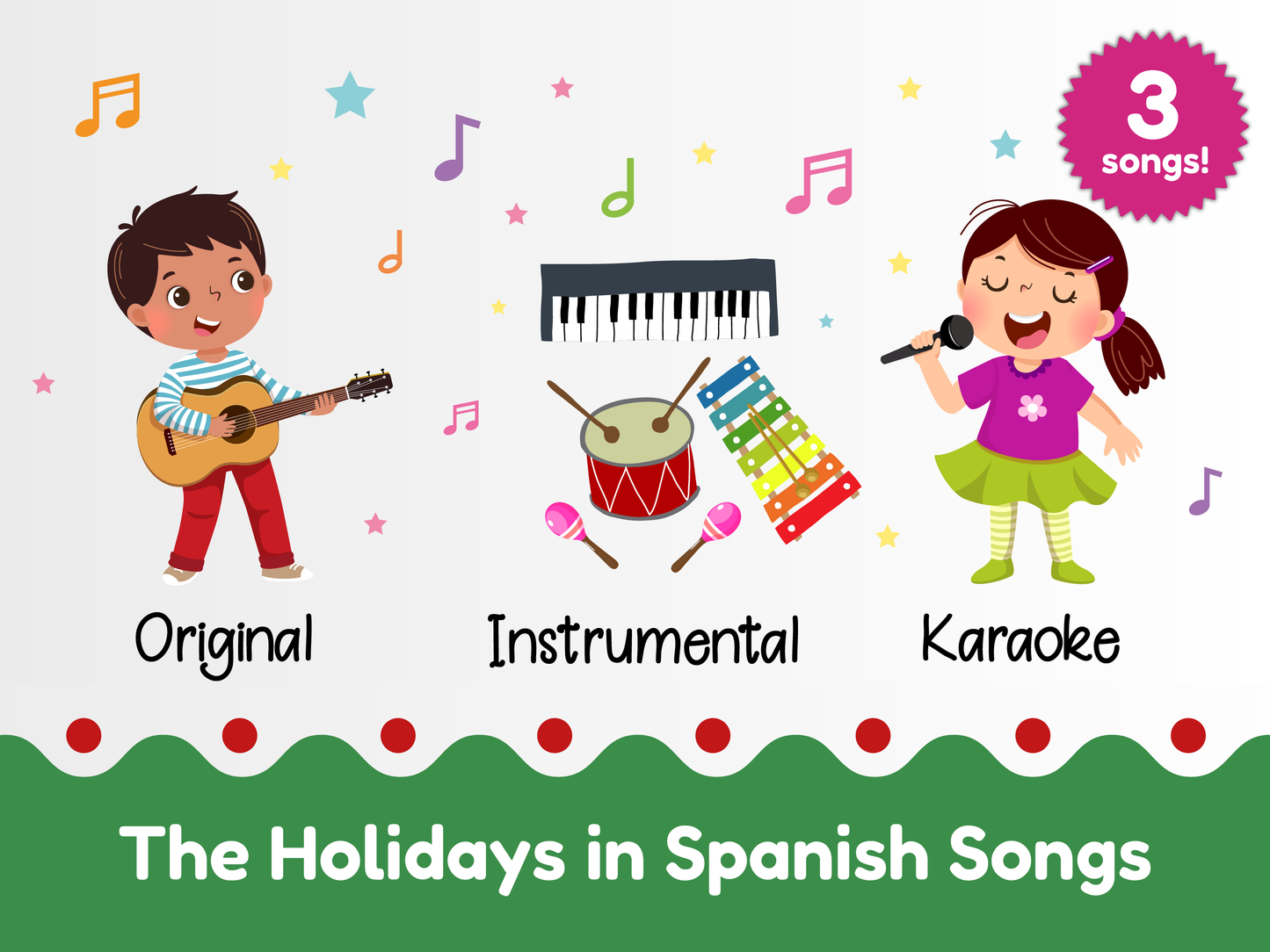 Spanish in Action Bundle: The Holidays (Las Fiestas) in Spanish for Kids