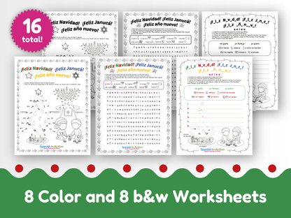 Spanish in Action Bundle: The Holidays (Las Fiestas) in Spanish for Kids