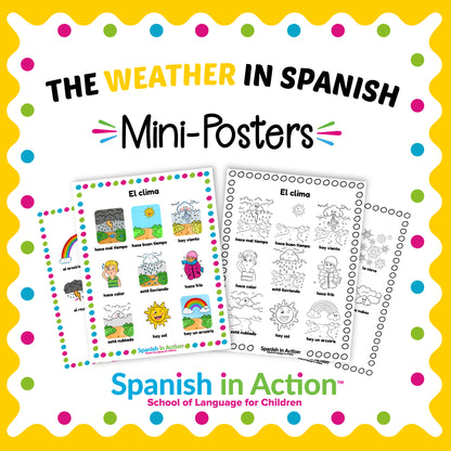 The Weather (El Clima) Mini-Posters for Kids